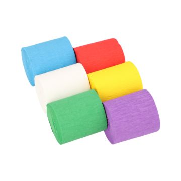 Krepp-Bänder 10 m x 5 cm farbig sortiert wasserfest