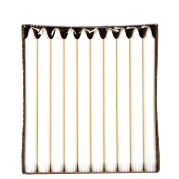 Kronkerzen Ø 2,2 cm · 24 cm weiss aus 100 % Stearin