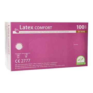 "Medi-Inn PS" Handschuhe, Latex puderfrei "Comfort" weiss - natur Größe XL