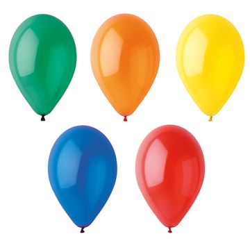 Luftballons Ø 25 cm farbig sortiert "Crystal"