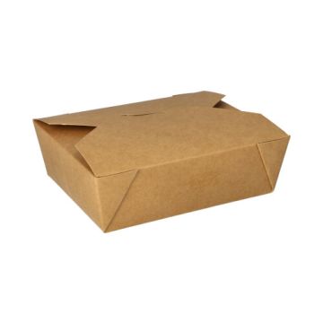 Lunchboxen, Pappe "pure" 1000 ml 5 cm x 12 cm x 15 cm braun