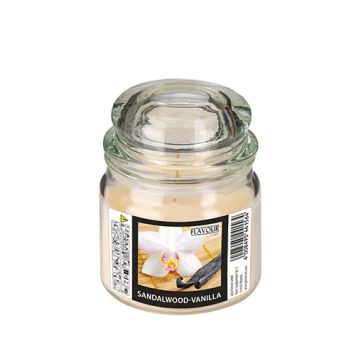 "Flavour by GALA" Bonbonglas mit Wachsfüllung, MAXI Ø 90 mm · 120 mm elfenbein - Sandalwood-Vanilla