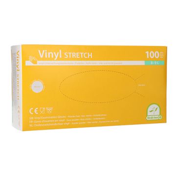 "Medi-Inn" Handschuhe, Vinyl puderfrei "Stretch" Größe L