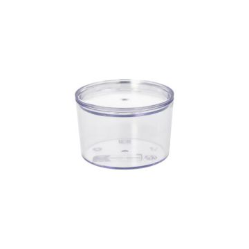 Mehrweg-Becher + Deckel rund 190 ml Ø 8 cm · 5,4 cm transparent "Cella"