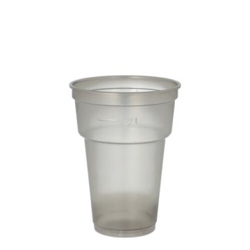 Mehrweg-Trinkbecher PP 0,2 l Ø 7,8 cm · 10,4 cm grau