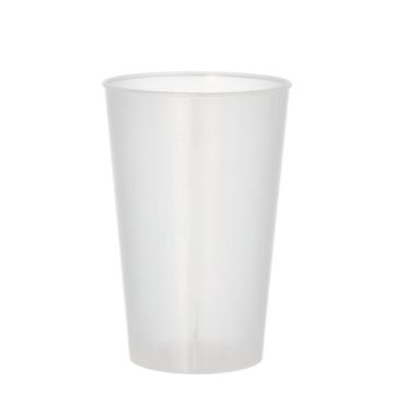 Mehrweg-Trinkbecher PP 0,3 l Ø 8 cm · 11,7 cm transluzent extra stabil