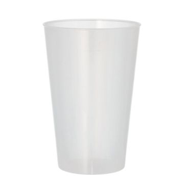 Mehrweg-Trinkbecher PP 0,4 l Ø 8,6 cm · 12,9 cm transluzent extra stabil