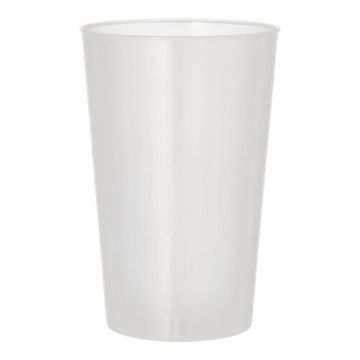 Mehrweg-Trinkbecher PP 0,5 l Ø 9,2 cm · 13,9 cm transluzent extra stabil
