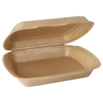 Menüboxen mit Klappdeckel, XPP ungeteilt 7 cm x 20,5 cm x 24 cm beige