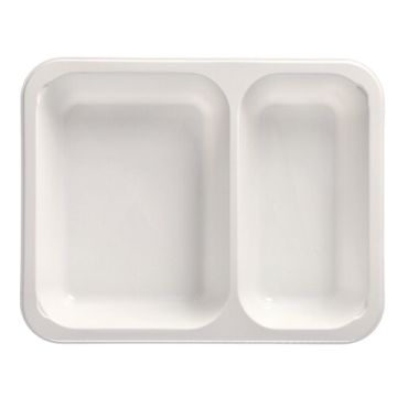 Mikrowellenschalen, PP 2-geteilt 1205 ml 4,9 cm x 22,7 cm x 17,8 cm weiss