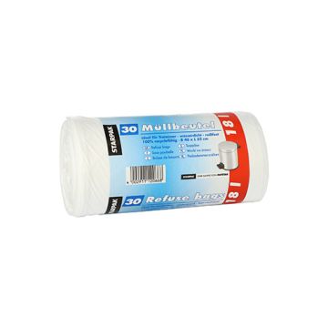Müllbeutel, LDPE 18 l 52 cm x 46 cm weiss