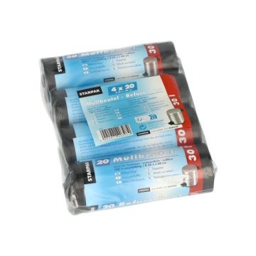 Müllbeutel, LDPE 30 l 60 cm x 50 cm grau