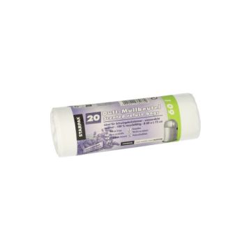 Müllbeutel, LDPE mit Duft 60 l 72 cm x 60 cm weiss - Lavender