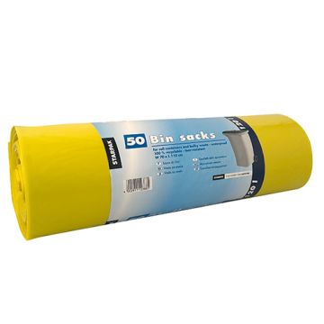 Müllsäcke, LDPE 120 l 110 cm x 70 cm gelb