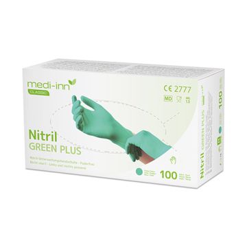 "Medi-Inn Classic" Handschuhe, Nitril puderfrei "Green Plus" grün Größe L