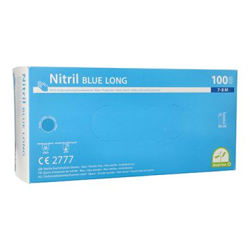 "Medi-Inn" Handschuhe Nitril puderfrei "Long" blau Größe M