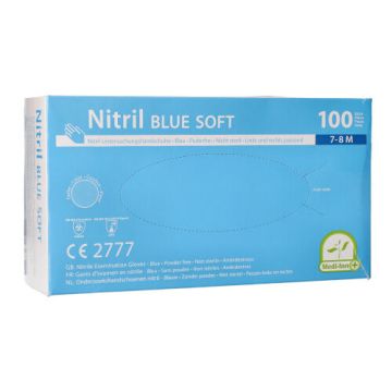 "Medi-Inn" Handschuhe, Nitril puderfrei "Blue Soft" blau Größe M