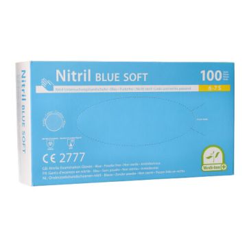 "Medi-Inn" Handschuhe, Nitril puderfrei "Blue Soft" blau Größe S