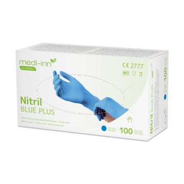 "Medi-Inn Classic" Handschuhe, Nitril puderfrei "Blue Plus" blau Größe XL