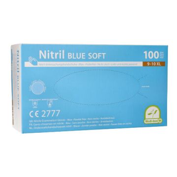 "Medi-Inn" Handschuhe, Nitril puderfrei "Blue Soft" blau Größe XL