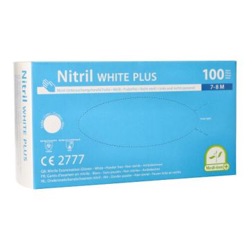 "Medi-Inn PS" Handschuhe, Nitril puderfrei "White Plus" weiss Größe M