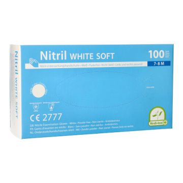 "Medi-Inn" Handschuhe Nitril puderfrei "White Soft" weiss Größe M