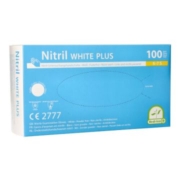 "Medi-Inn PS" Handschuhe, Nitril puderfrei "White Plus" weiss Größe S