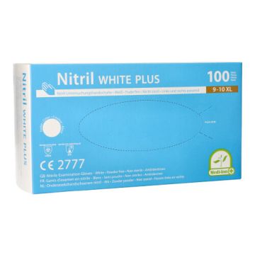 "Medi-Inn PS" Handschuhe, Nitril puderfrei "White Plus" weiss Größe XL