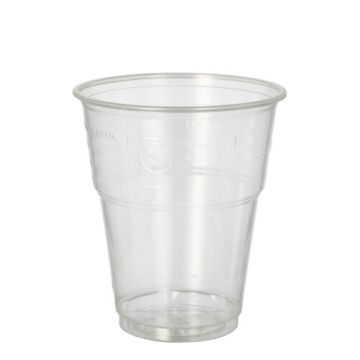 Kaltgetränkebecher, PLA "pure" 0,3 l Ø 9,5 cm · 11 cm glasklar mit Schaumrand