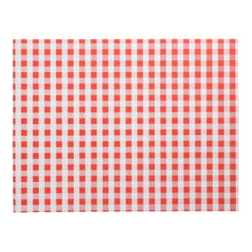 Tischsets, Papier 30 cm x 40 cm rot "Vichy Karo"