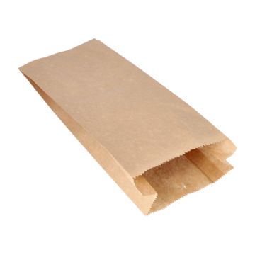 Papierfaltenbeutel gefädelt Kraftpapier 35 cm x 15 cm x 7 cm braun Füllinhalt 2,5 kg