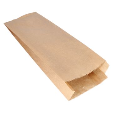 Papierfaltenbeutel gefädelt Kraftpapier 42 cm x 15 cm x 7 cm braun Füllinhalt 3 kg