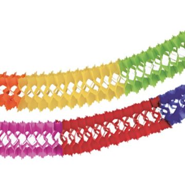 Girlande, Papier Ø 16 cm · 4 m "Intensive" schwer entflammbar