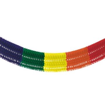 Großraumgirlande, Papier 10 m "Rainbow fringe" schwer entflammbar
