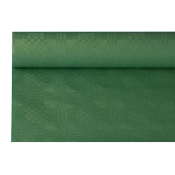 Papiertischtuch mit Damastprägung 8 m x 1,2 m dunkelgrün