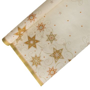Tischdecke, Papier 6 m x 1,2 m creme "Just Stars"