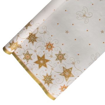 Tischdecke, Papier 6 m x 1,2 m weiss "Just Stars"