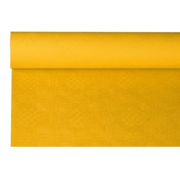 Papiertischtuch mit Damastprägung 8 m x 1,2 m gelb