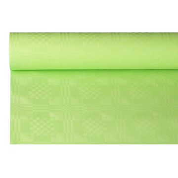 Papiertischtuch mit Damastprägung 8 m x 1,2 m limonengrün