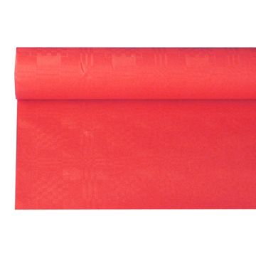 Papiertischtuch mit Damastprägung 6 m x 1,2 m rot