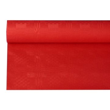 Papiertischtuch mit Damastprägung 8 m x 1,2 m rot
