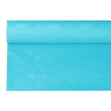 Papiertischtuch mit Damastprägung 6 m x 1,2 m türkis