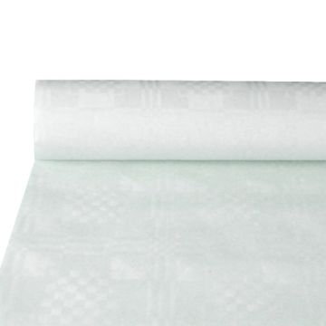 Papiertischtuch mit Damastprägung 10 m x 1,2 m weiss