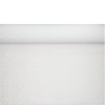 Papiertischtuch mit Damastprägung 50 m x 1 m weiss