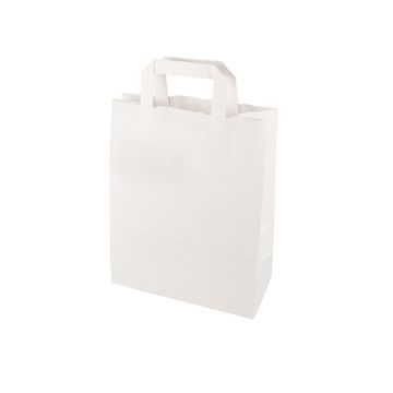 Tragetaschen, Papier 28 cm x 22 cm x 10 cm weiss mit Tragegriff