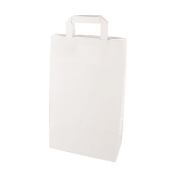 Tragetaschen, Papier 36 cm x 22 cm x 10 cm weiss mit Tragegriff