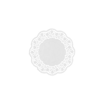 Teller- und Tassendeckchen rund Ø 12 cm weiss