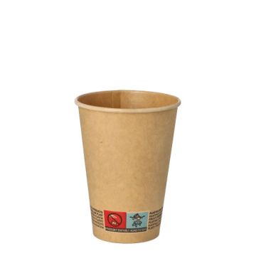 Trinkbecher, Pappe 0,18 l Ø 7 cm · 9,2 cm braun