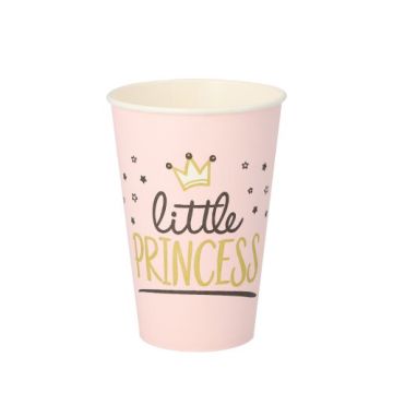 Trinkbecher, Pappe 0,2 l Ø 7 cm · 9,7 cm "Little Princess"