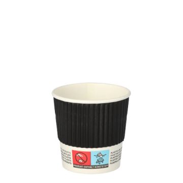 Trinkbecher, Pappe "To Go" 0,1 l Ø 6 cm · 6 cm Ripple Wall